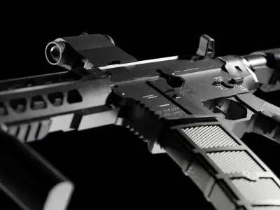 SAY GRY AR-15 Assault Rifle Low-poly 3D model