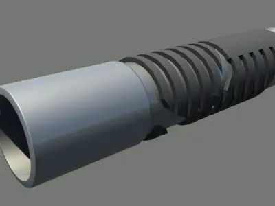 Lightsaber Collection rocket launcher Low-poly 3D model
