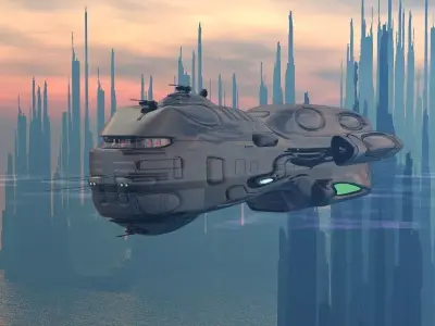 Federation Cargo Ship 3D model