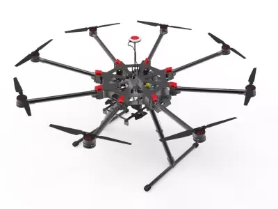  DJI S900 Camera Drone Low-poly 3D model