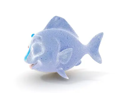 Cartoon Fish Character Model Pack Low-poly 3D model