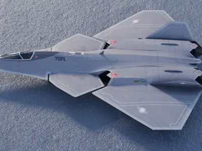 Lockheed NGAD prime concept fighter Low-poly 3D model