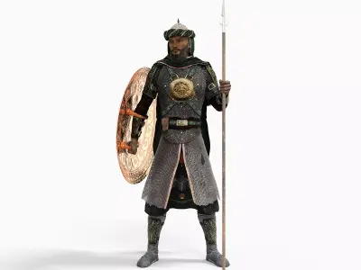 Persian Warrior Low-poly 3D model