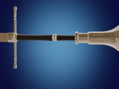 stylized weapon sword for the Middle Ages PBR low-poly GameReady Low-poly 3D model