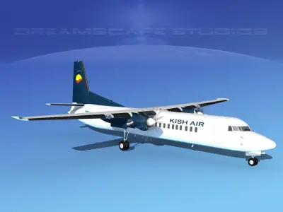 Fokker F-60 Kish Air 3D model