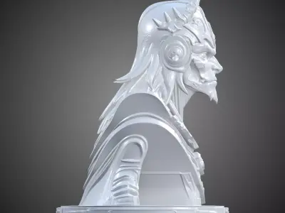 Sci-Fi Cyber Commando Bust PM-409 3D print model