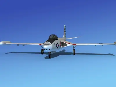 McDonnell F2H4 Banshee V12 3D model