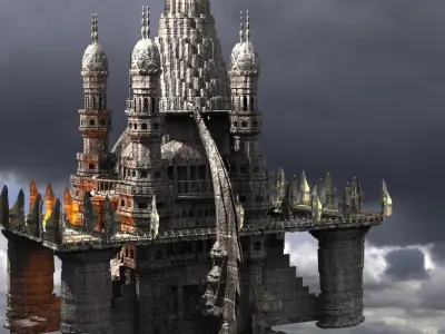 Vizier Tower ancient Temple 3 3D model