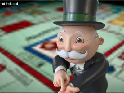Mr Monopoly Trading Pose for 3D Print 3D print model