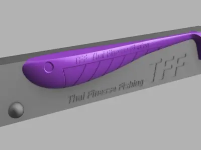 Free Mold open pour 2nch Shad Lure for CNC 3D Prin Free 3D print model