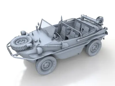 Volkswagen Typ 166 - Schwimmwagen 3D model
