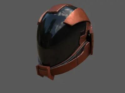 Helmet scifi combat military fantasy  Low-poly 3D model