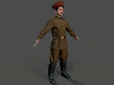 Soviet private soldier 3D model