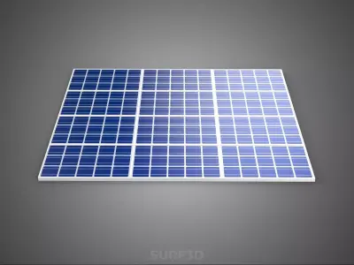 ARRAY SOLAR PANEL MODULE CELL PHOTOVOLTAIC RENEWABLE SUN ENERGY 3D model