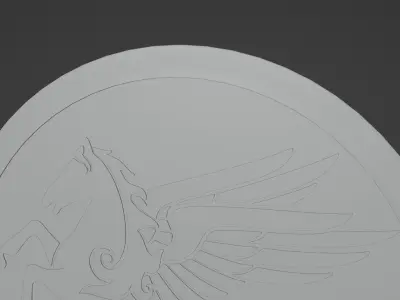 Ancient Greek City State Shield - Corinth 3D model