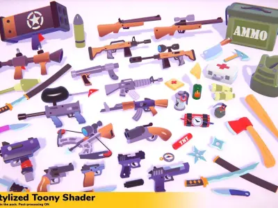 Hypercasual Action Props Pack Volume 1 Low-poly 3D model