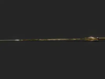 Free turkic fantasy sword Free low-poly 3D model