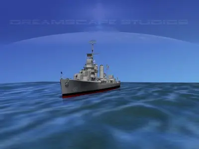 Gleaves Class Destroyer USS Quick 3D model
