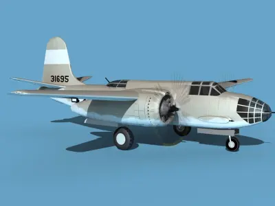 Douglas A-20A Havoc V02 3D model
