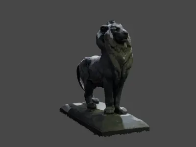 THE LION STATUE SCULPTED 3D model