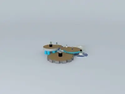 Seven Wheels 3D model