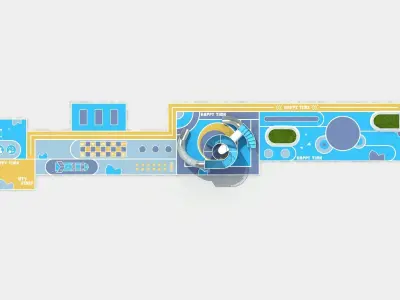 Kids outdoor commercial play structure 3D model 3D model