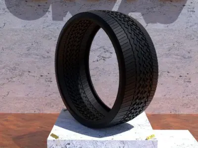 ORTAS TIRE NO 43 GAME READY Low-poly 3D model