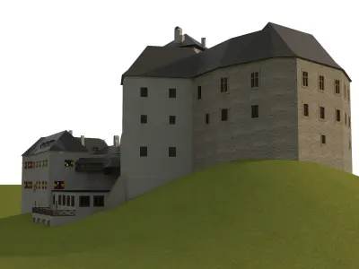 Burg Lockenhaus complex Historical Medieval Castle Fortress 3D model