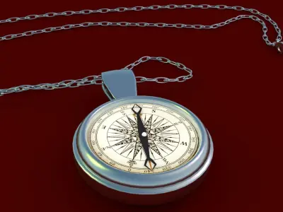 Antique Compass 3D model 3D model