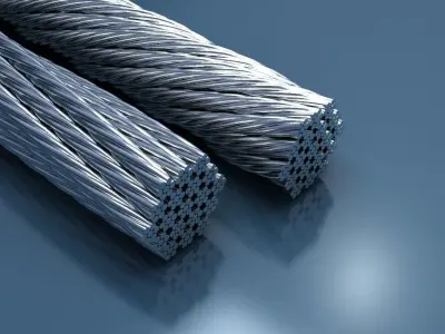 Steel ropes 3D model