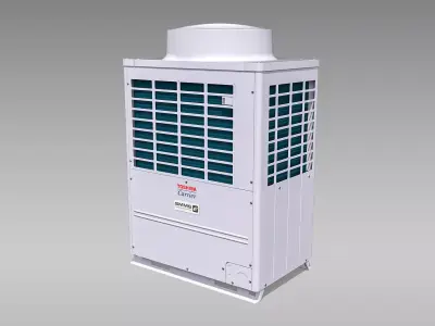 14hp Toshiba Carrier VRF Heat Recovery Outdoor Unit Low-poly 3D model