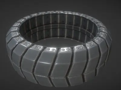 Futuristic Tire Sci-fi Plus Version Low-poly 3D model