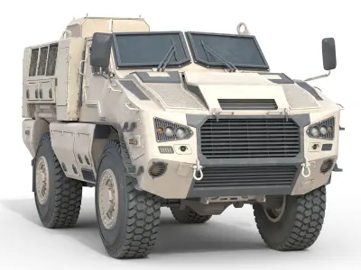 MRAP Mine Resistant Ambush Protected Vehicle Low-poly 3D model