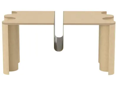 Modern Wiggle Design Coffee Table Low-poly 3D model