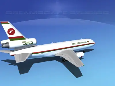 Douglas DC-10 Bangladesh 3D model