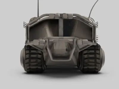 military or Mars Rover with pbr textures Low-poly 3D model