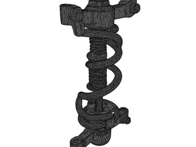 Realistic Car Suspension 3D Model Low-poly 3D model