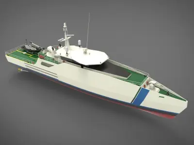 Coastguard Patrol Ship 3D model