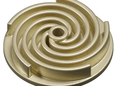 Brass Vortex Impeller 3D model