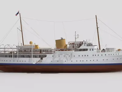 Norge is the Royal Yacht Low-poly 3D model