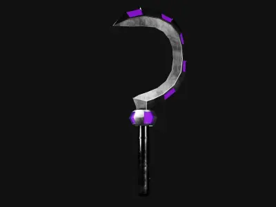 Futuristic Sickle Weapon Free low-poly 3D model