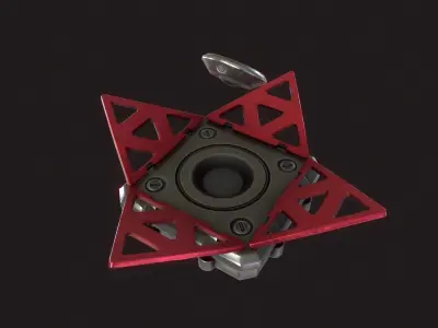 Cyberpunk Door mine Low-poly 3D model