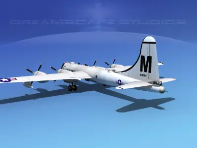 Boeing B-50 Superfortress V01 3D model