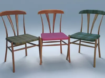 Chair10  for interior cafe and kitchen Free low-poly 3D model