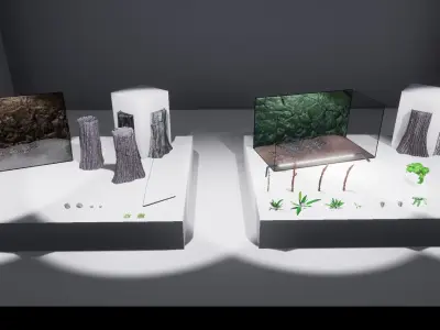 Aquariums Customizable Low-poly 3D model