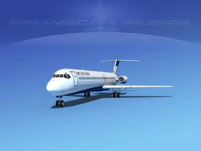 Douglas DC-9-50 Aero Jet Charter 3D model