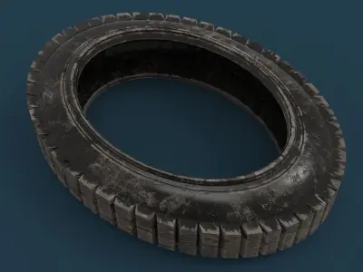 Number 0 tire 3D model