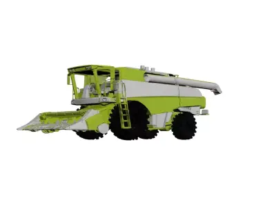Generic Combine Harvester Agricultural Farming Machine 3D model