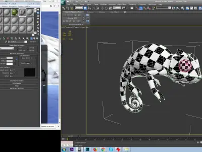Chameleon Low-poly 3D model