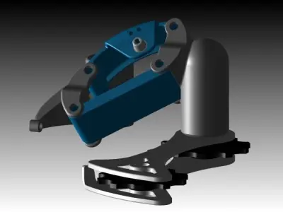 Derailleur robotic arm with clamp Free 3D model